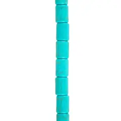 Turquoise Reconstituted Howlite Tube Beads, 8mm by Bead Landing&trade;