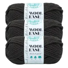 3 Pack Lion Brand&reg; Wool-Ease&reg; Thick & Quick&reg; Prints & Stripes Yarn Black Walnut