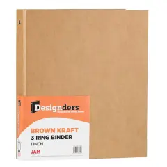 JAM Paper 1" Brown Kraft 3-Ring Binder