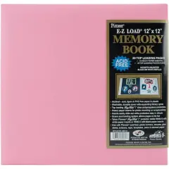 Pioneer&reg; Leatherette Post Bound Album, 12" x 12" Light Pink