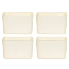 IRIS&reg; Large Cream Nestable Storage Organizer Bins, 4ct.