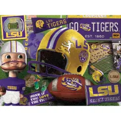 College Football Wooden Retro Series 333 Piece Jigsaw Puzzle LSU Tigers