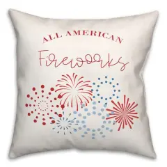 All American Fireworks Throw Pillow