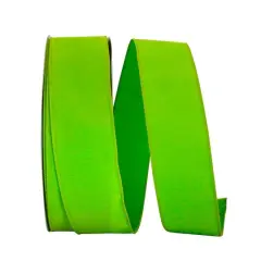 JAM Paper 2.5" x 50yd. Lime Wired Velvet Ribbon