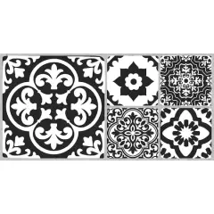 FloorPops Valencia Peel & Stick Floor Tiles, 6ct. Charcoal