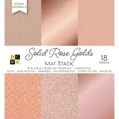 DCWV&reg; Solid Rose Golds Mat Stack&reg;,6" x 6"