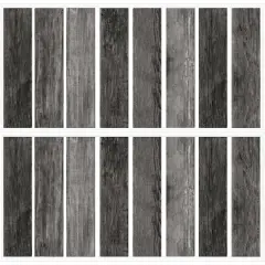 RoomMates Distressed Barn Wood Plank Black Peel & Stick Giant Wall Decals