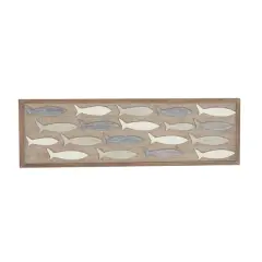 42" Gray Wood Coastal Wall Decor