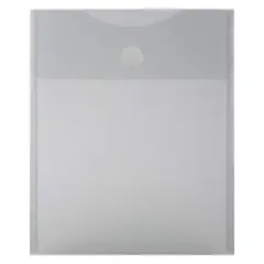 JAM Paper VELCRO&reg; Closure 9.75" x 11.5" Open End Envelopes, 12ct. Smoke Gray