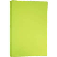 JAM Paper Bright 11" x 17" Tabloid Cardstock, 50 Sheets Lime Green