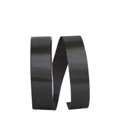 JAM Paper 3/8" x 100yd. Single Face Satin Allure Ribbon Gunmetal Gray