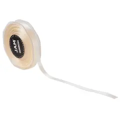 JAM Paper 3/8" x 25yd. Double Faced Satin Ribbon Ivory