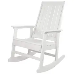 White All Weather Recycled Plastic Outdoor Rocking Chair