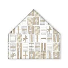 Neutral Gift Boxes 17x17 House Shaped Canvas