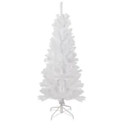 4.5ft. Unlit White Georgian Pine Pencil Artificial Christmas Tree
