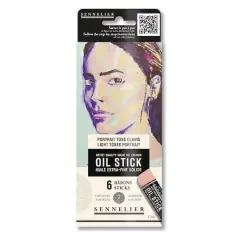 Sennelier Light Tones Portrait 6 Color Oil Stick Mini Cardboard Set