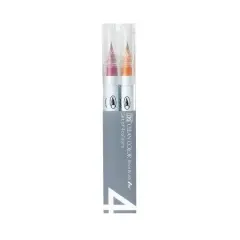 Kuretake Zig&reg; Clean Color Real Brush&trade; 4 Color Marker Set, Deep