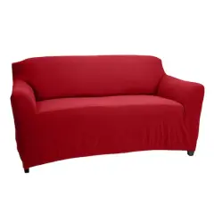 Home Details Waffle Design Sofa Furniture Slipcover Burgundy