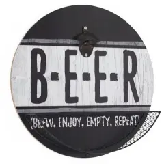 14" Vintage-Inspired 'B-E-E-R' Bottle Opener & Cap Catcher