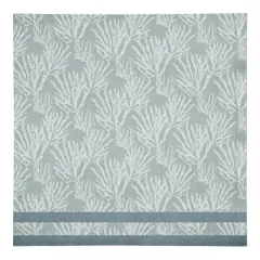 Coral & Stripe Cotton Twill Napkin White/Blue/Blue