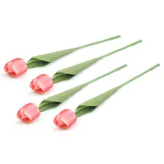 DII&reg; Pink Flower Tulip Set, 4ct.