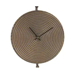 Numberless Bronze Metal Wall Clock