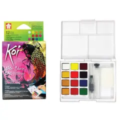 Koi Creative Art Colors (CAC) Watercolor Set, 12-Colors