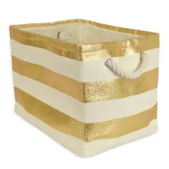 DII&reg; Small Rectangle Stripes Paper Bin Gold