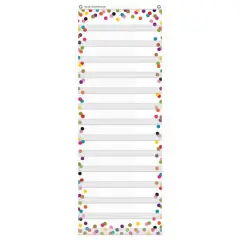 Teacher Created Resources Confetti 14 Pocket Daily Schedule Pocket Chart