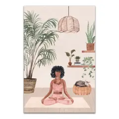 Serene Yoga Scene I 12" x 18" Canvas Wall Art