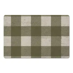 Green Buffalo Check Floor Mat