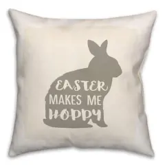 Easter Makes Me Hoppy Pillow 2 18" x 18" Throw Pillow