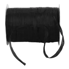 JAM Paper 1/4" Matte Raffia Ribbon, 100yd. Black