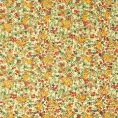 SINGER Yellow Floral Packed Cotton Fabric