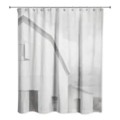 White Neutral Barn 71" x 74" Shower Curtain