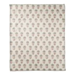 Unique Florals Coral Fleece Blanket