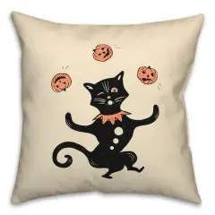 Juggling Cat Spun Poly Throw Pillow