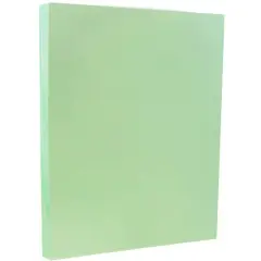 JAM Paper 8.5" x 11" Vellum Bristol Cardstock, 50ct. Green