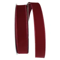 Reliant 1/2" x 50yd. Velvet Wired Ribbon Burgundy