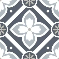 RoomMates Dublin Slate Floral Peel & Stick Floor Tile