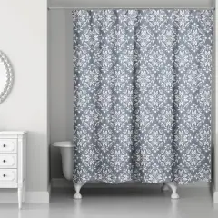 Leafy Medallions Shower Curtain Slate