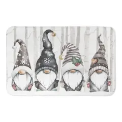 Designs Direct Winter Forest Gnomes Bath Mat, 34" x 21"