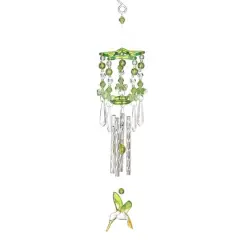 13" Green Hummingbird Wind Chimes