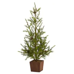 28" Unlit Alpine Artificial Potted Christmas Tree
