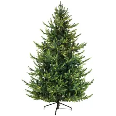 7ft. Pre-Lit Real Touch&trade; Elite Glenmora Pine IPT Artificial Christmas Tree, Dual Color LED Lights