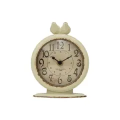 Hello Honey&reg; 6" Pewter Mantel Clock with Birds