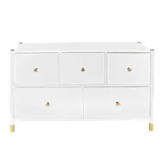 Simplify 5 Drawer Luxury Dresser White