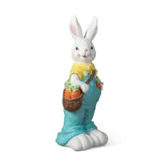Glitzhome&reg; 17.25" Easter Bunny Boy with Carrots Table D&eacute;cor