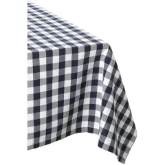 Navy/White Checkers Tablecloth 60" x 84"