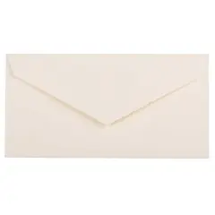 JAM Paper 3.875" x 7.5" Natural White Wove Monarch Strathmore Invitation Envelopes, 50ct.